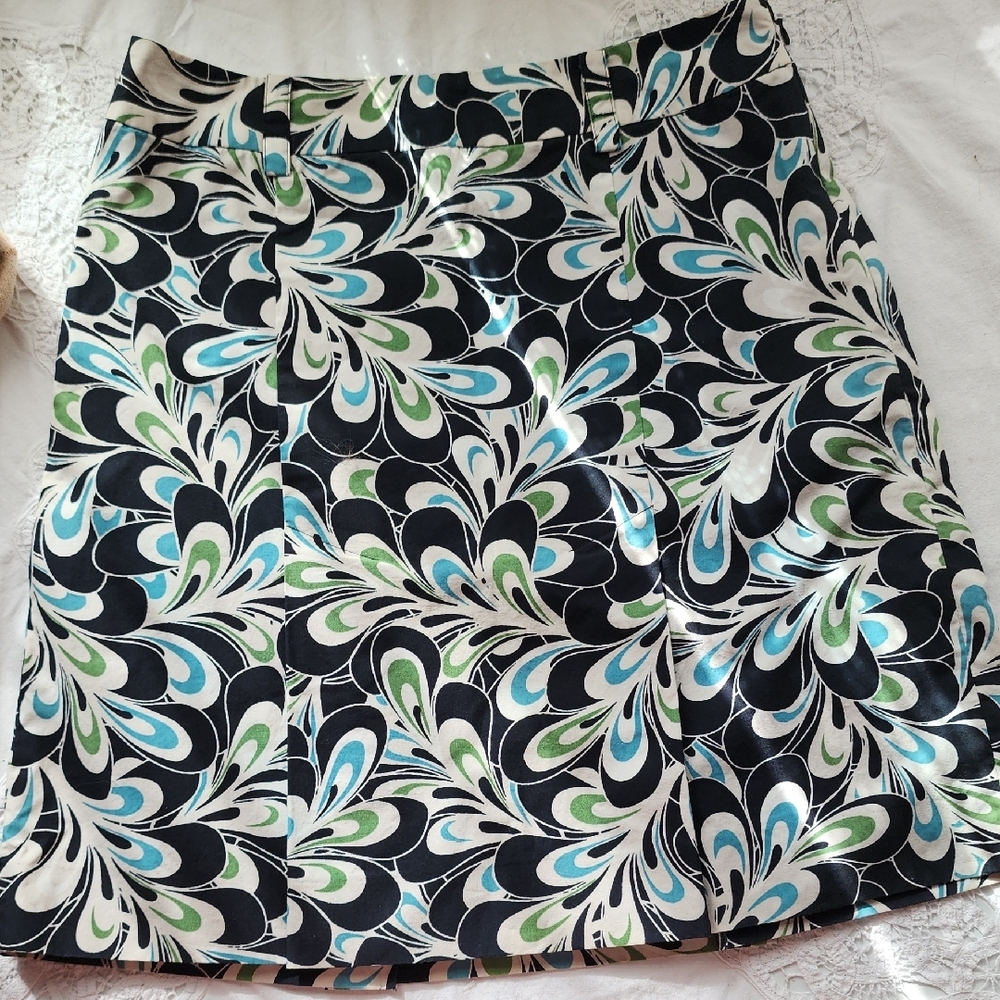 LOFT 100% Cotton Fully Lined Mini Skirt